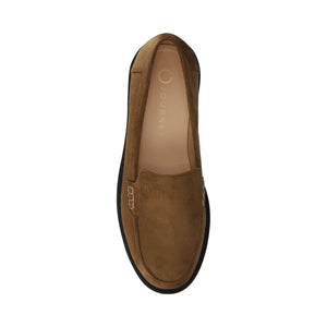 ERIKA SLIP ON LOAFER IN WIDE - Chocolate Faux Suede