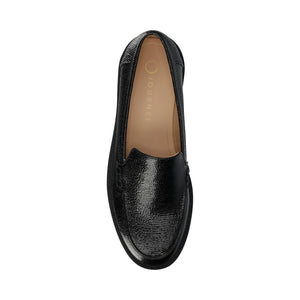 ERIKA SLIP ON LOAFER IN WIDE - Black Lizard