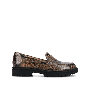 ERIKA SLIP ON LOAFER IN WIDE - Brown Snake
