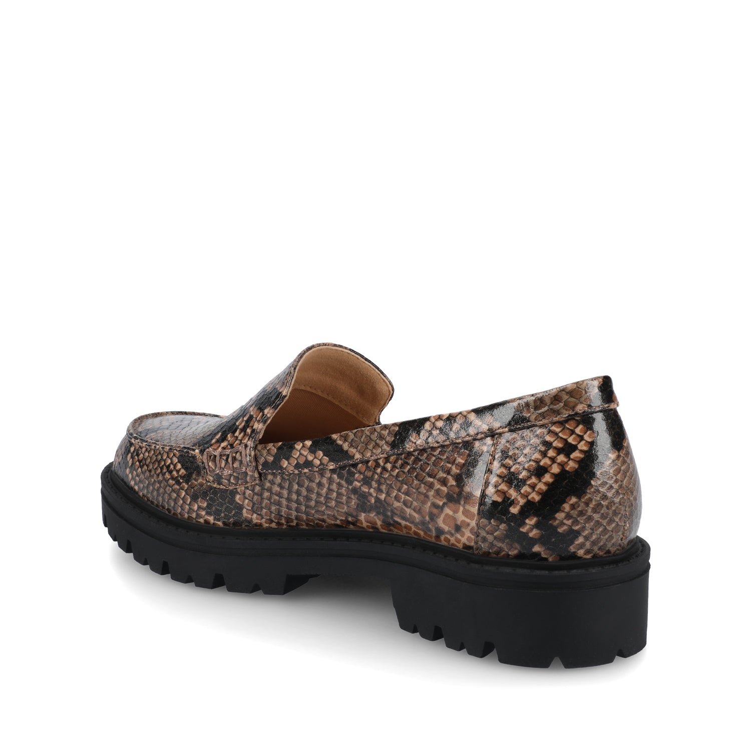 ERIKA SLIP ON LOAFER IN WIDE - Brown Snake