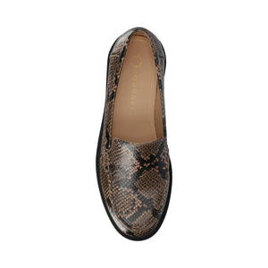 ERIKA SLIP ON LOAFER IN WIDE - Brown Snake