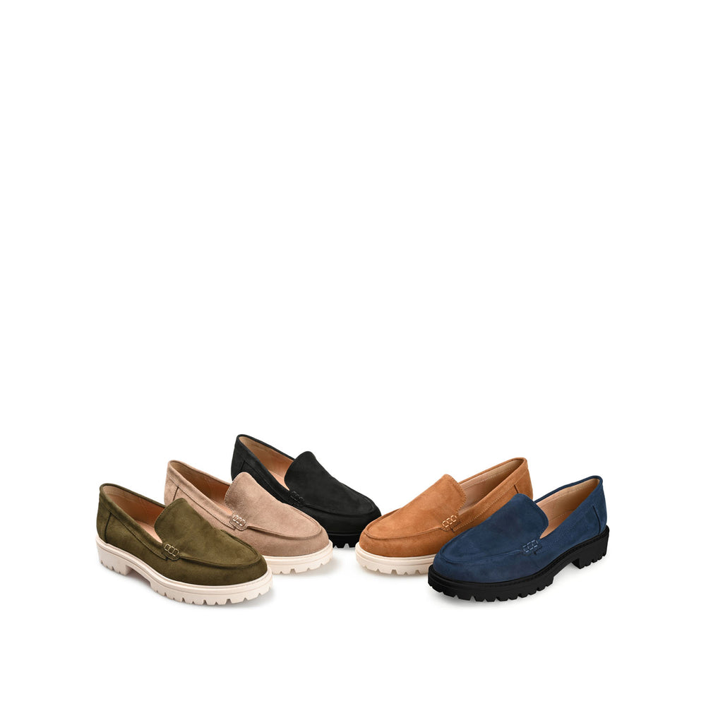 ERIKA LOAFER FLATS IN FAUX SUEDE