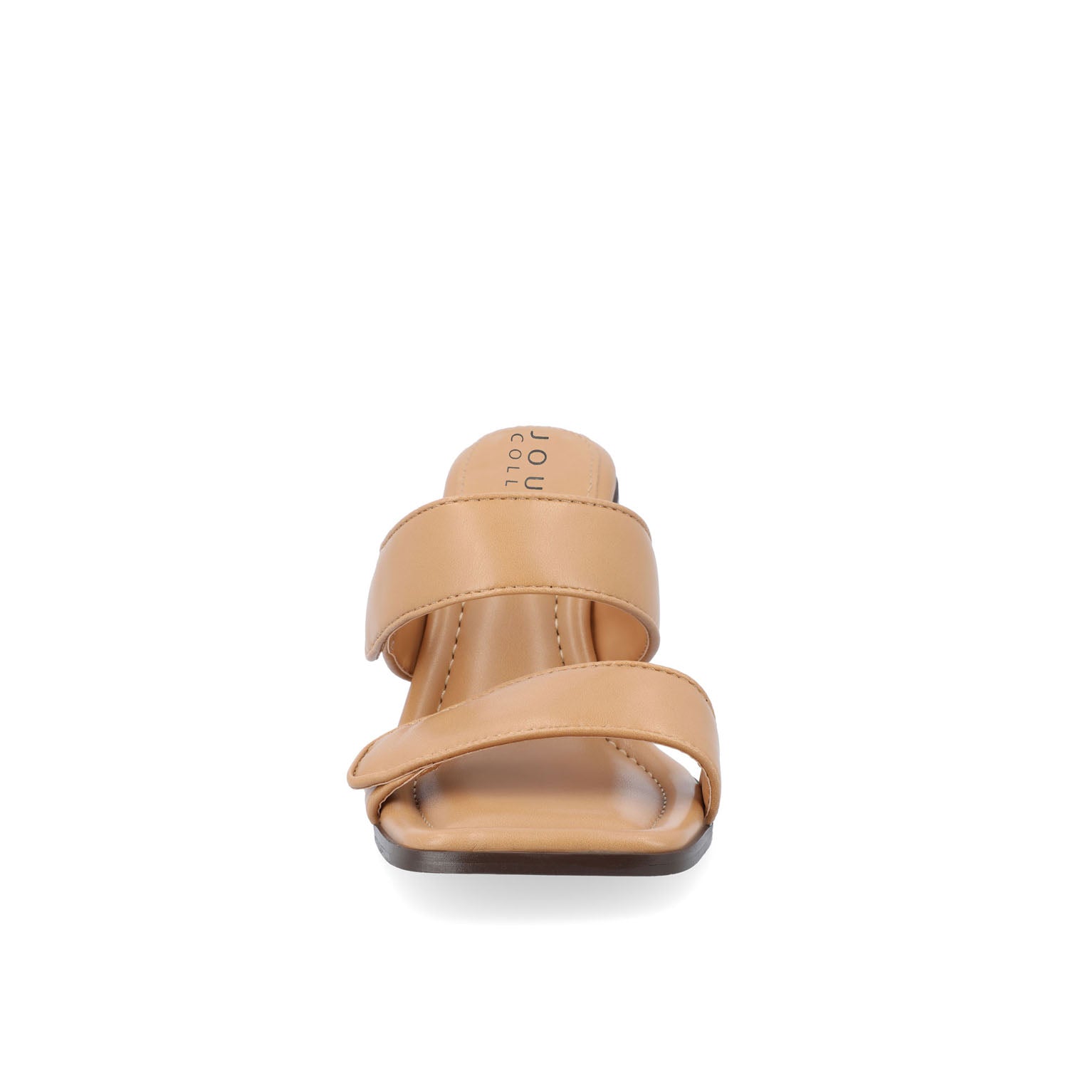 ESSEY HEELED DUAL STRAP SANDALS IN VEGAN LEATHER - Tan