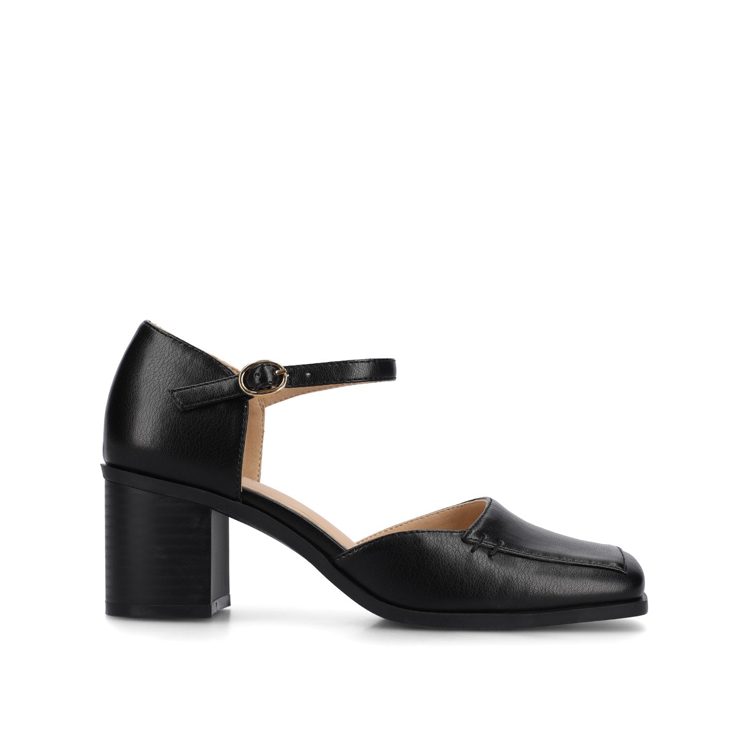 No114.エレガントハイヒール☆ネイルパーツ EVANGELINE D'ORSAY HEELS IN VEGAN LEATHER - Black PU