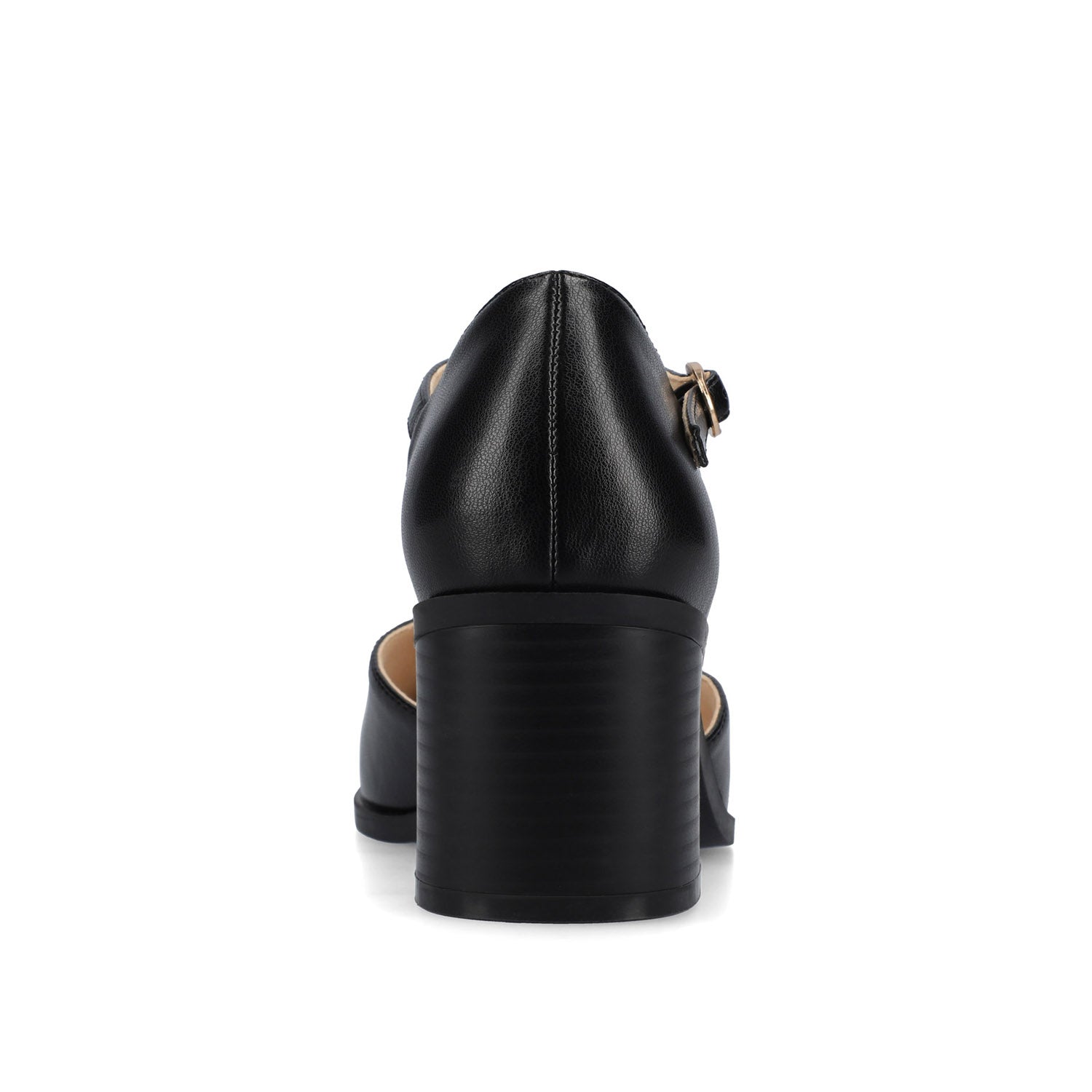 EVANGELINE D'ORSAY HEELS IN VEGAN LEATHER - Black PU