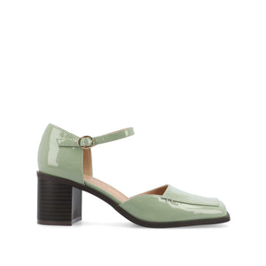 EVANGELINE PATENT HEELS IN WIDE - Patent Green