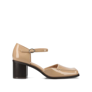 EVANGELINE PATENT HEELS IN WIDE - Patent Nude