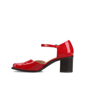 EVANGELINE PATENT HEELS IN WIDE - Patent Red