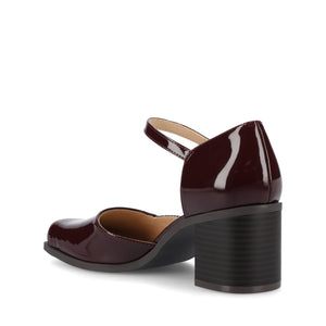 EVANGELINE PATENT HEELS IN WIDE - Patent Chocolate