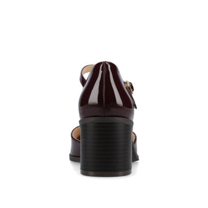 EVANGELINE PATENT HEELS IN WIDE - Patent Chocolate