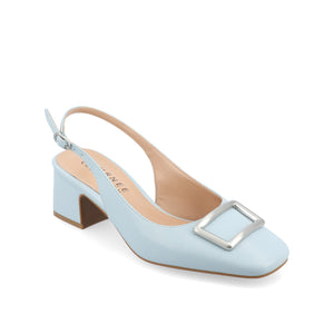 EVERLEE SLINGBACK PUMP HEELS IN VEGAN LEATHER - Blue