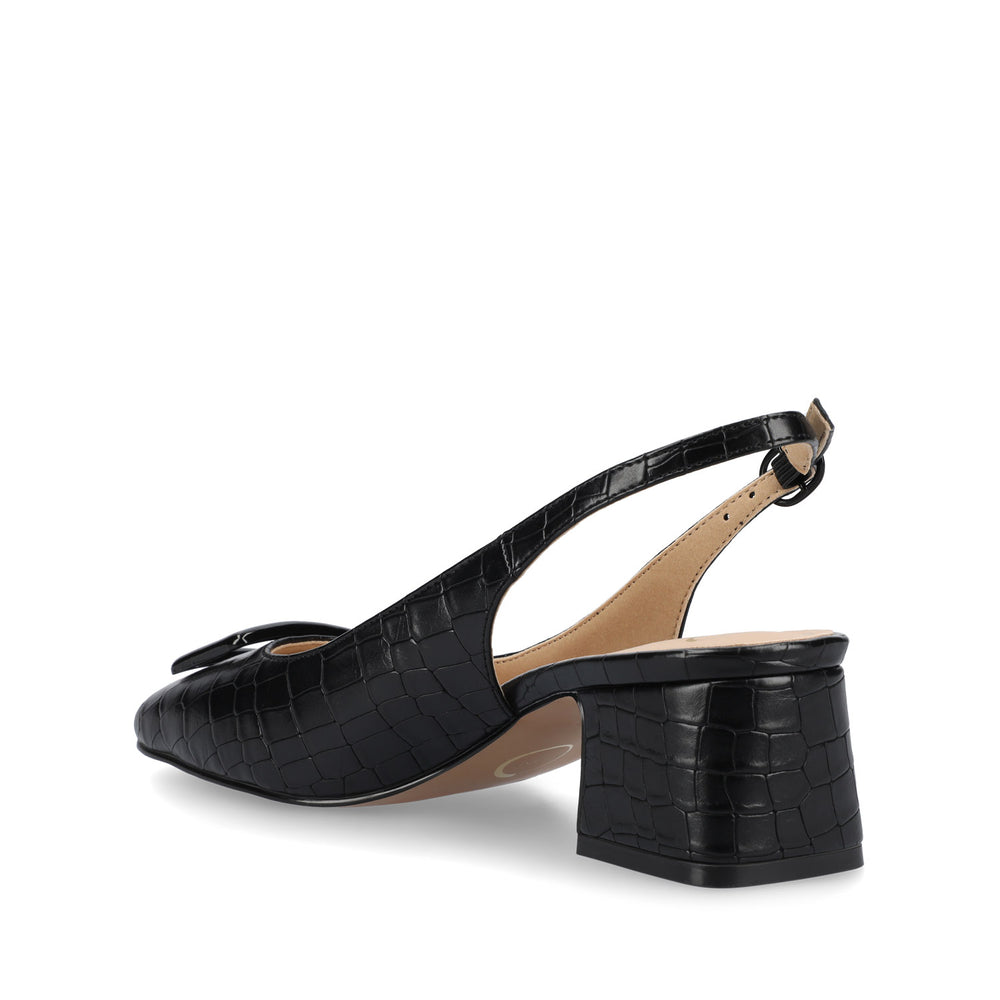 EVERLEE SLINGBACK PUMP HEELS IN FAUX LEATHER