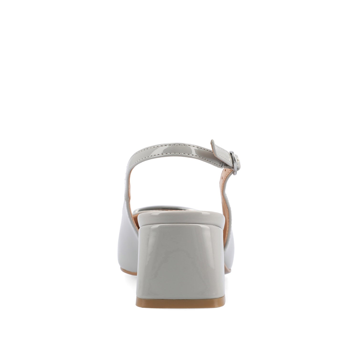 EVERLEE SLINGBACK PUMP HEELS IN VEGAN LEATHER - Grey