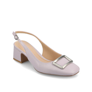 EVERLEE SLINGBACK PUMP HEELS IN VEGAN LEATHER - Lilac