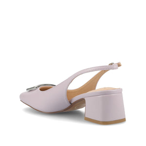 EVERLEE SLINGBACK PUMP HEELS IN VEGAN LEATHER - Lilac