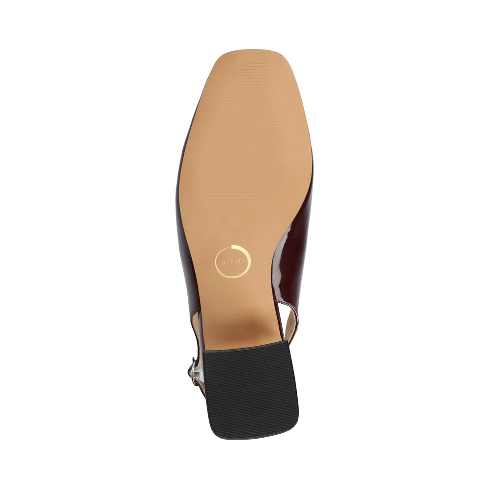 EVERLEE SLINGBACK PUMP HEELS IN FAUX LEATHER
