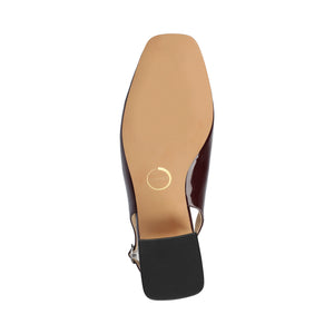 EVERLEE SLINGBACK PUMP HEELS IN FAUX LEATHER