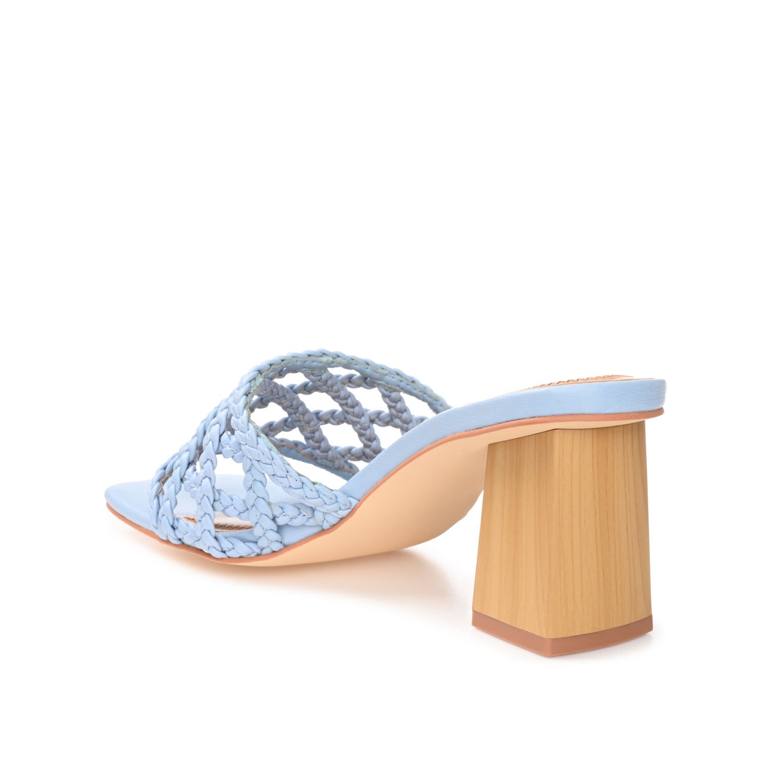 EVVIE HEELED SANDALS IN VEGAN LEATHER - Blue