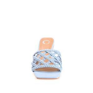 EVVIE HEELED SANDALS IN VEGAN LEATHER - Blue