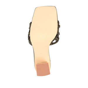 EVVIE HEELED SANDALS IN VEGAN LEATHER - Olive