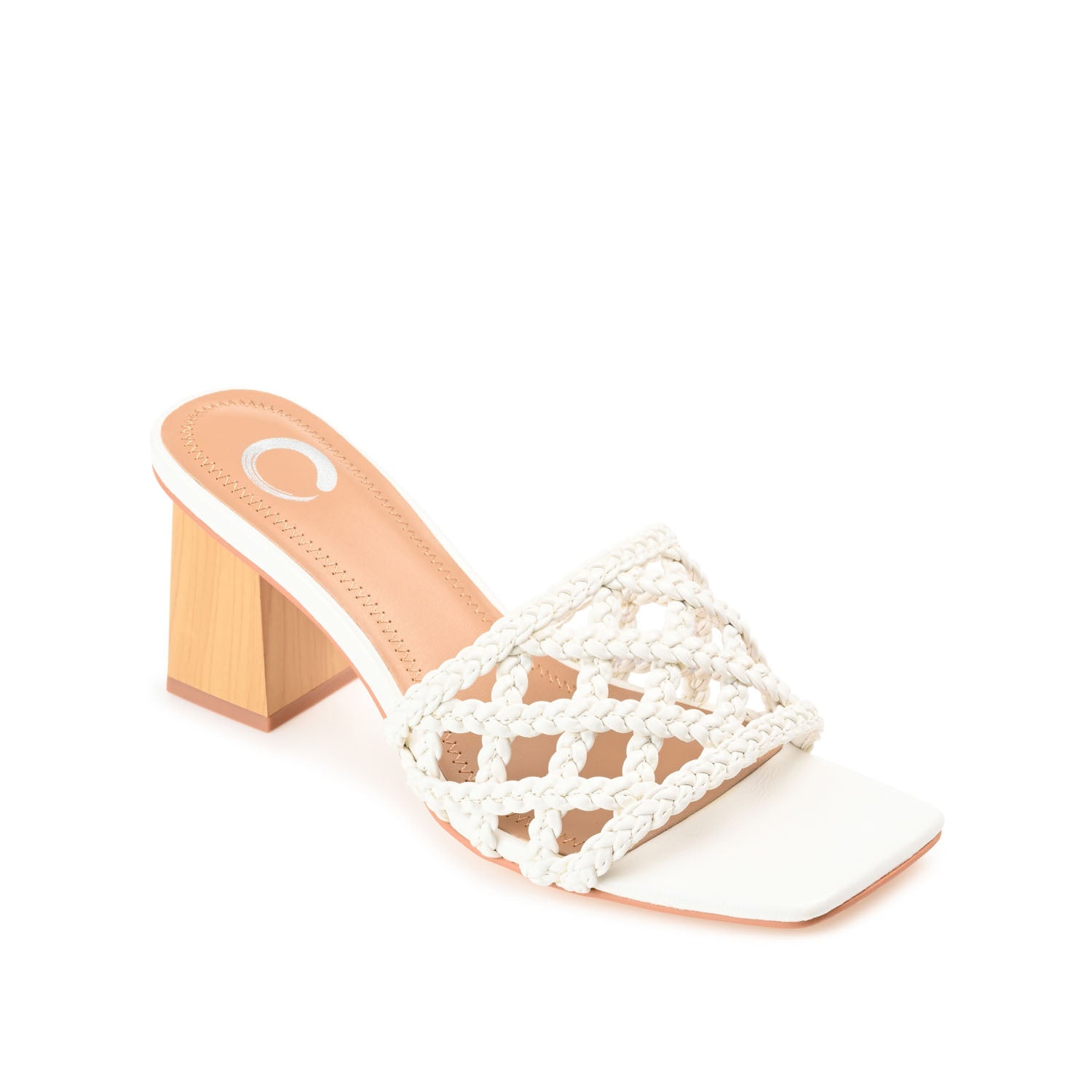 EVVIE HEELED SANDALS IN VEGAN LEATHER - White