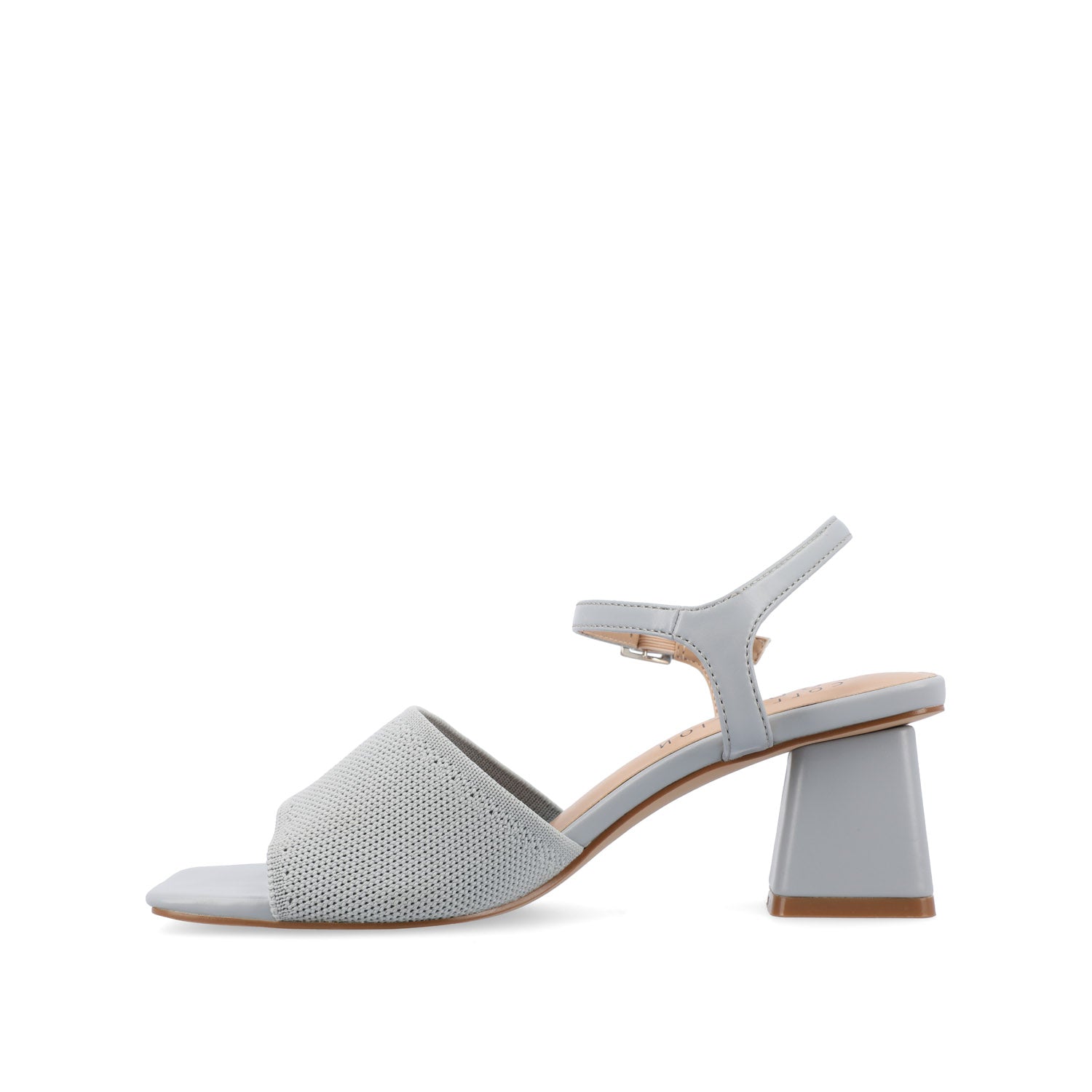 EVYLINN STRAPPY HEELS IN KNIT FABRIC - Blue Knit