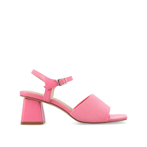 EVYLINN STRAPPY HEELS IN WIDE - Pink Knit