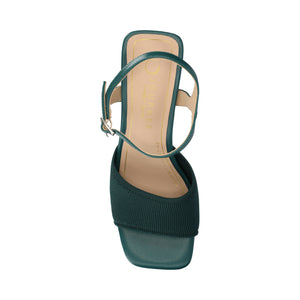 EVYLINN STRAPPY HEELS IN KNIT FABRIC