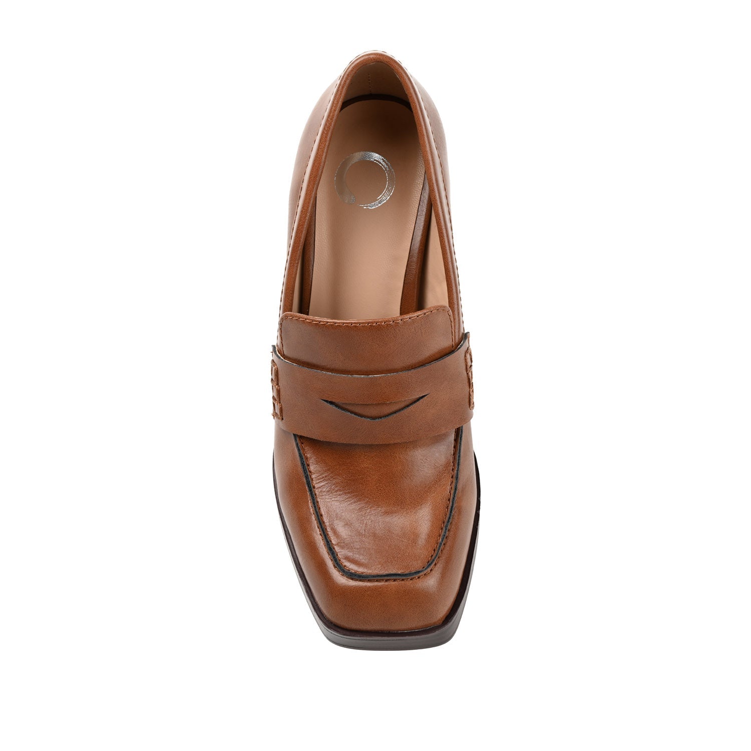 EZZEY BLOCK HEEL LOAFERS IN WIDE - Brown