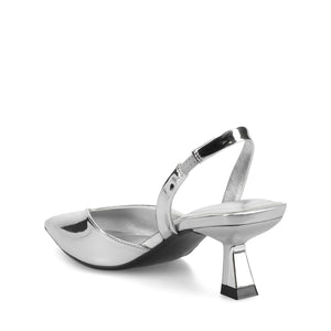 FALLON SLING BACK HEELS - Silver