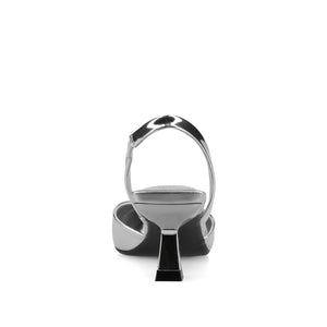 FALLON SLING BACK HEELS - Silver