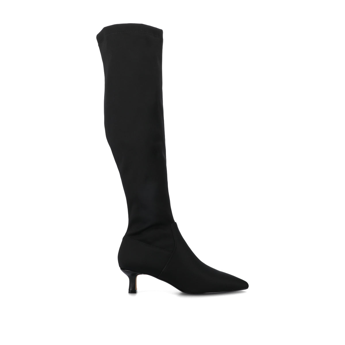 FARAH STRETCH KNEE HIGH WIDE CALF BOOTS-Black
