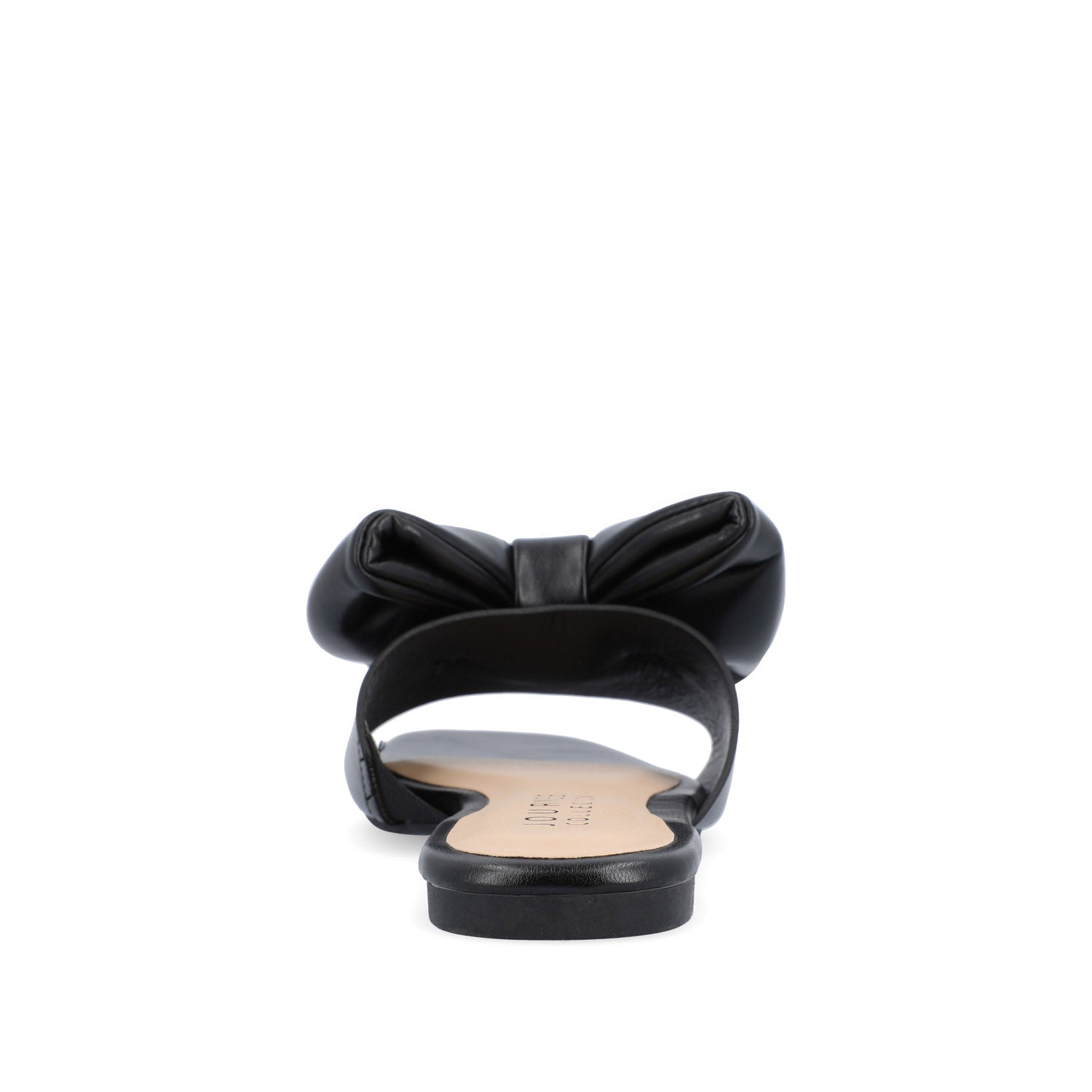 FAYRE PUFFED SLIDE SANDALS IN WIDE - Black PU