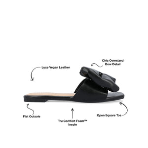 FAYRE PUFFED SLIDE SANDALS IN WIDE
