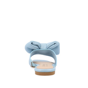 FAYRE PUFFED SLIDE SANDAL IN VEGAN LEATHER - Blue PU