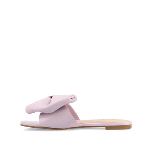 FAYRE PUFFED SLIDE SANDAL IN VEGAN LEATHER - Lavender PU