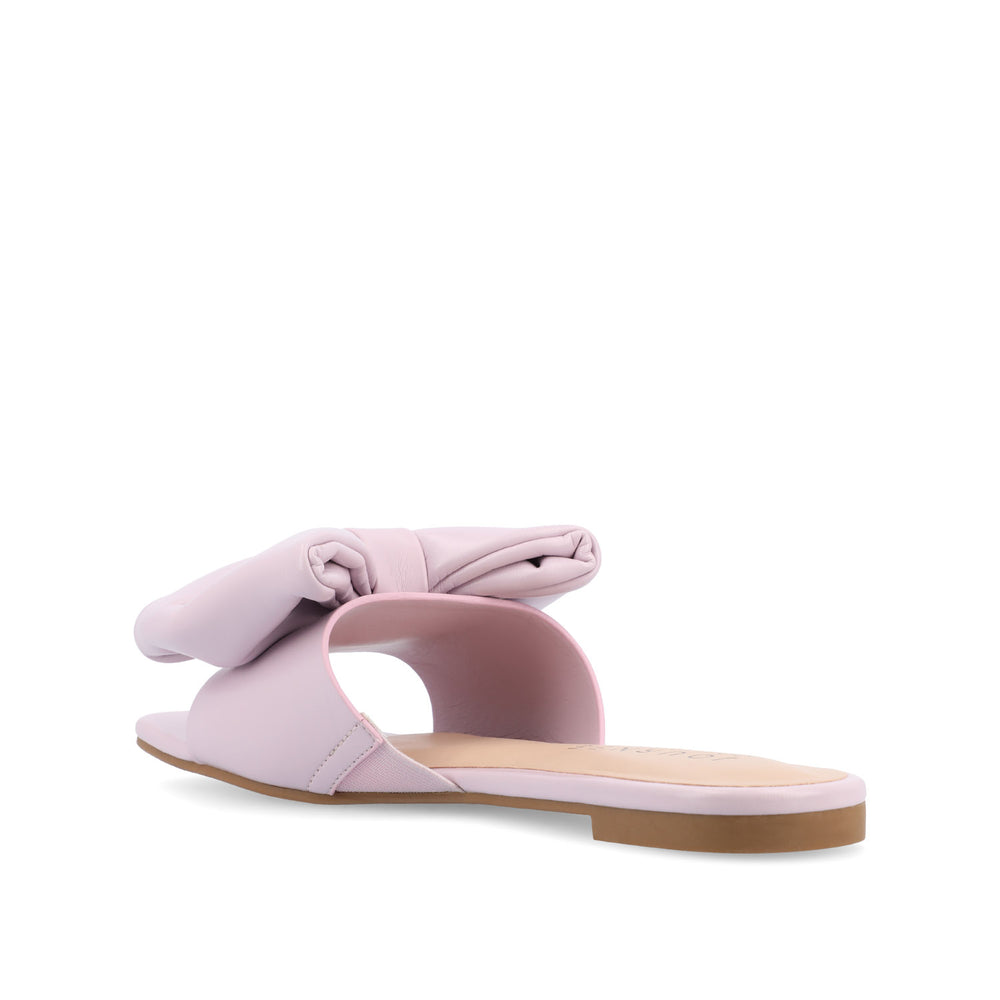 FAYRE PUFFED SLIDE SANDAL IN FAUX LEATHER