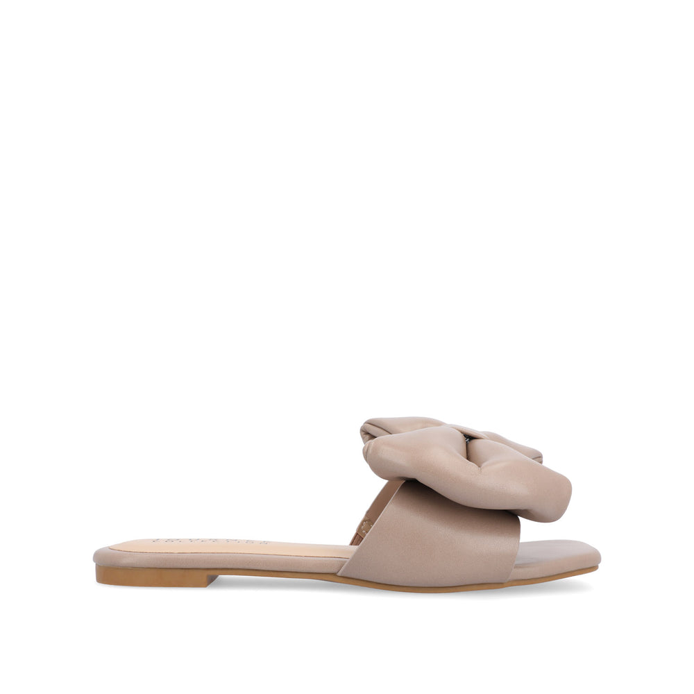 FAYRE PUFFED SLIDE SANDALS IN WIDE