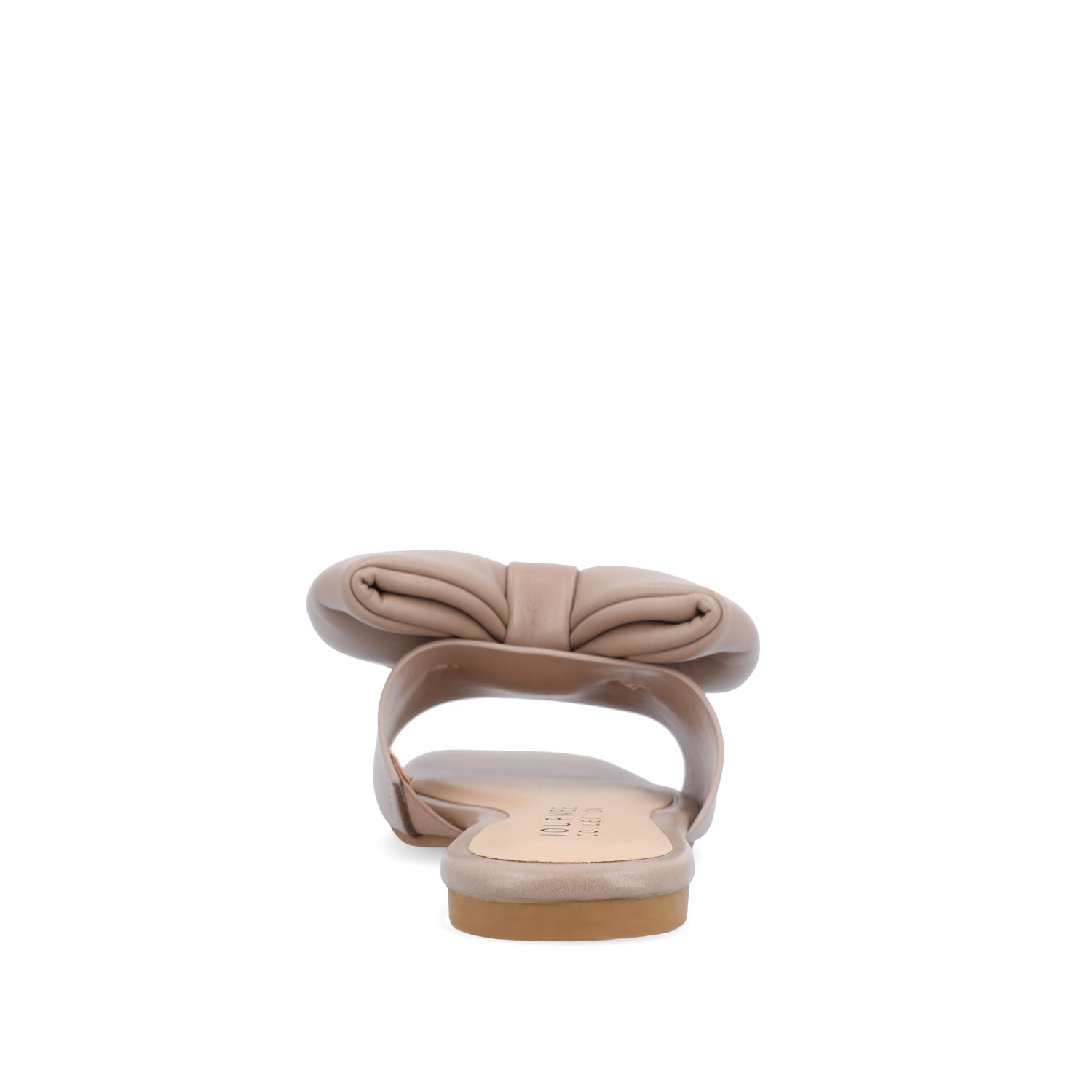 FAYRE PUFFED SLIDE SANDAL IN VEGAN LEATHER - Mocha PU