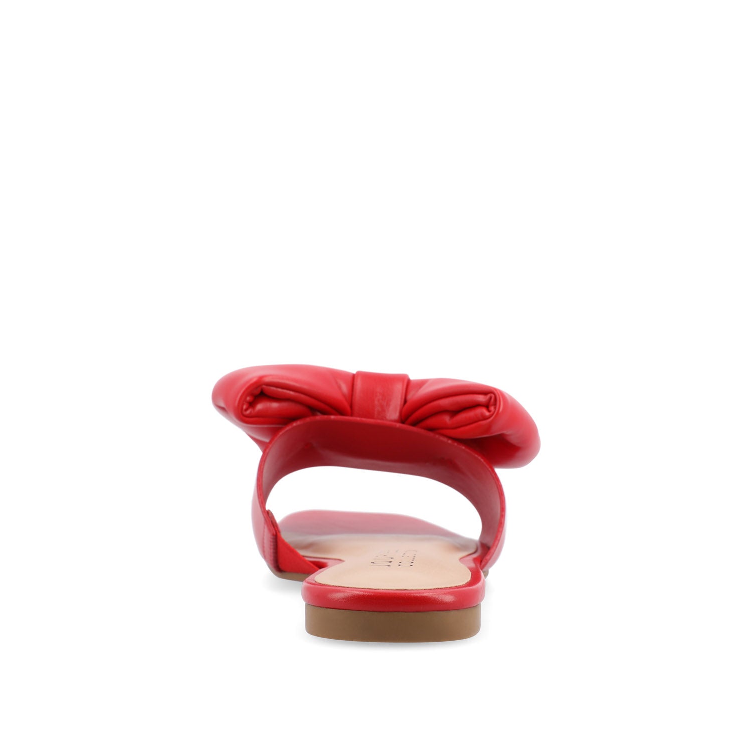 FAYRE PUFFED SLIDE SANDALS IN WIDE - Red PU