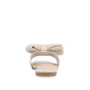 FAYRE PUFFED SLIDE SANDALS IN WIDE - Sand PU