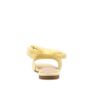 FAYRE PUFFED SLIDE SANDALS IN WIDE - Yellow PU
