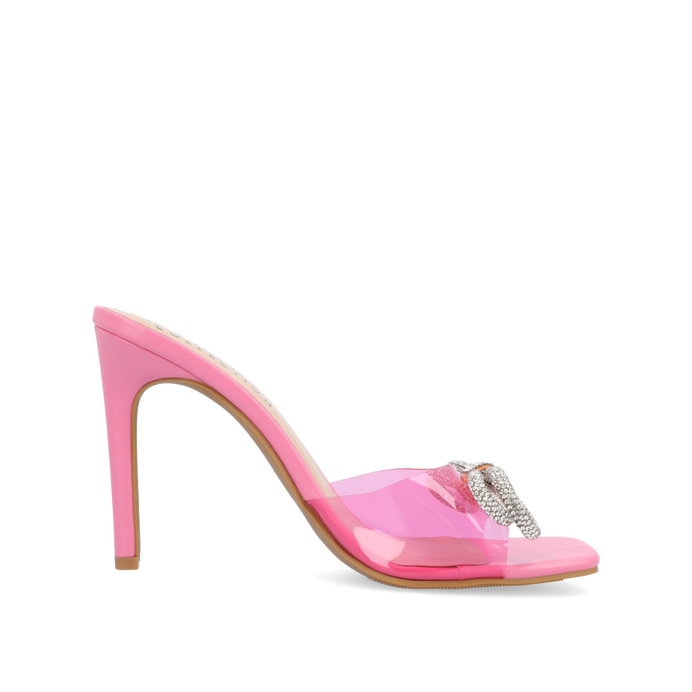 FENELLA MULE STILETTO HEELS IN CLEAR PVC