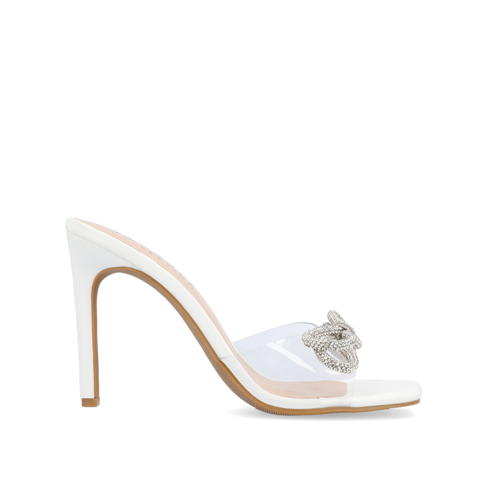 FENELLA MULE STILETTO HEELS IN CLEAR PVC