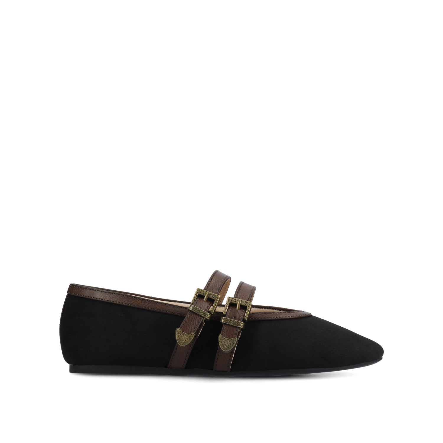 FLORENE MARY JANE WESTERN FLATS - Black Chocolate