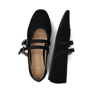 FLORENE MARY JANE WESTERN FLATS - Black