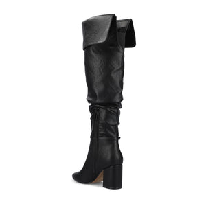 FLORETTA OVER THE KNEE BOOTS-Black
