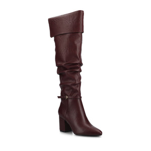 FLORETTA OVER THE KNEE BOOTS-Oxblood