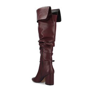 FLORETTA OVER THE KNEE BOOTS-Oxblood