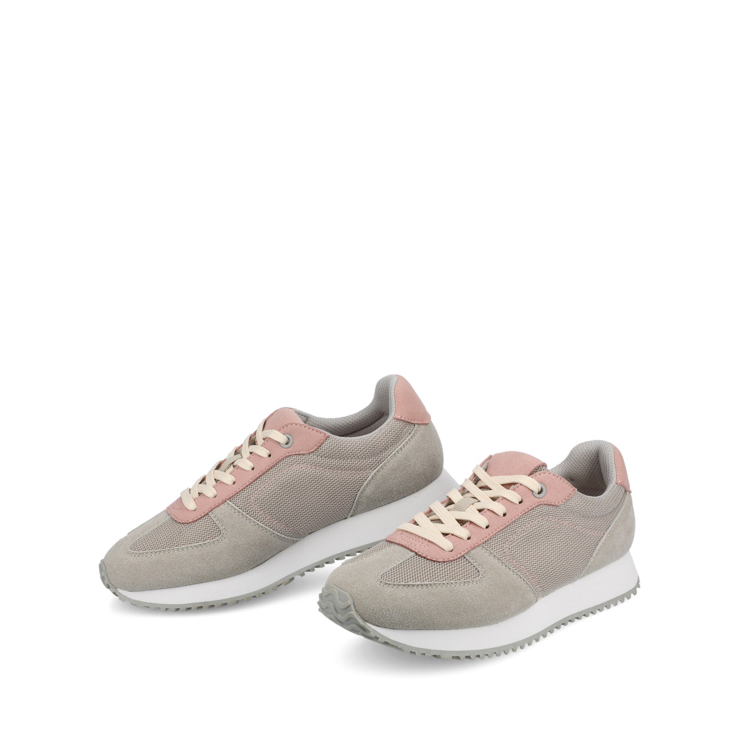 FLOW CASUAL LACE UP SNEAKERS - Light Grey